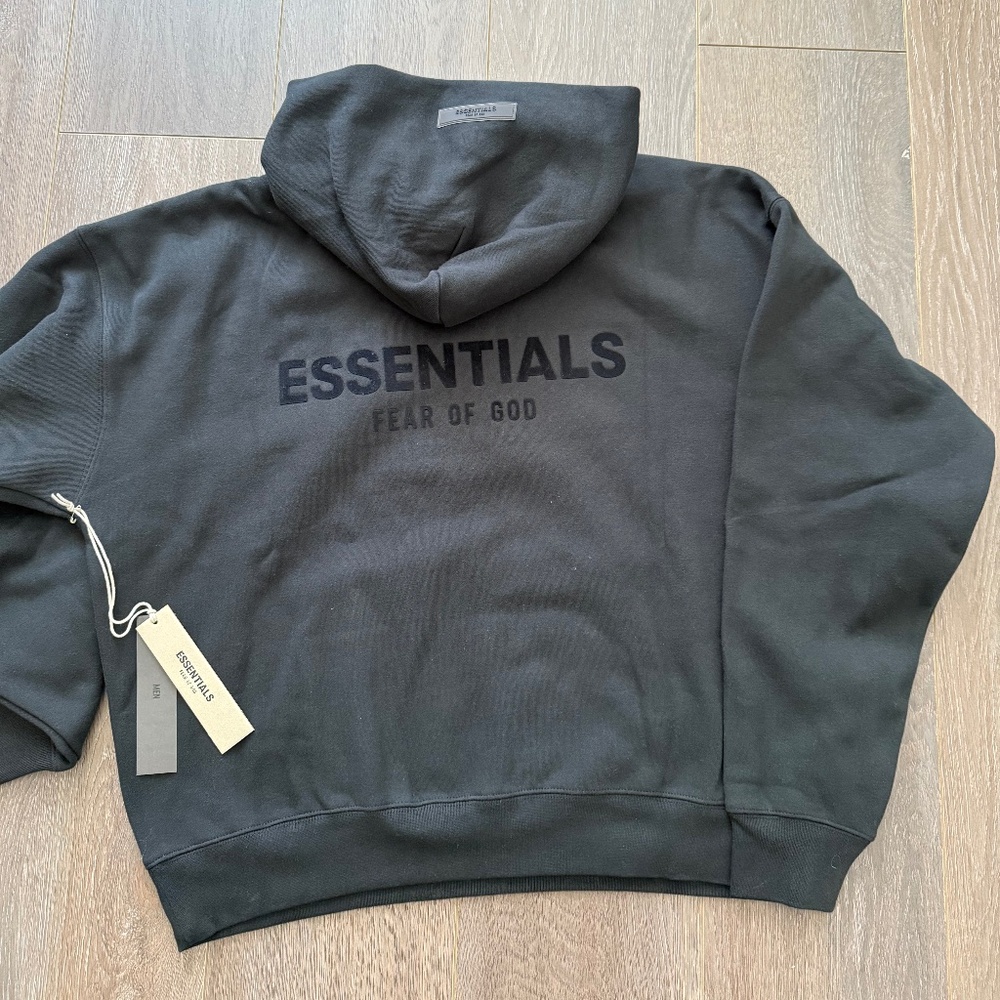 New ESSENTIALS Fear of God Black Hoodie